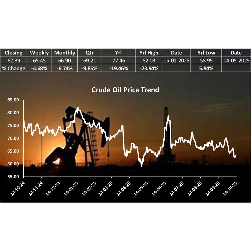 Crude Oil Slumps Nearly 20% Year-on-Year Amid Global Demand Concerns